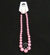 Necklace Earring Set Pink