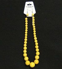 Necklace Earring Set Yellow