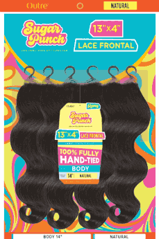 Outre Sugar Punch 100% Unprocessed Remy Human Hair 13"x4" Lace Closure 100% Fully Hand-Tied Body