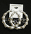 Pierced Earring 54966S Silver Round Love