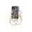 Pierced Earring Gold with Design