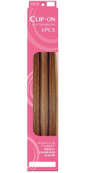 Pink Diamond 100% Human Hair Clip -On Extension 6PCS 16 Inch