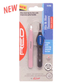 Red HIS & HER Tweezers