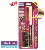 RED MEDIUM STRAIGHT COMB CURVED TEETH