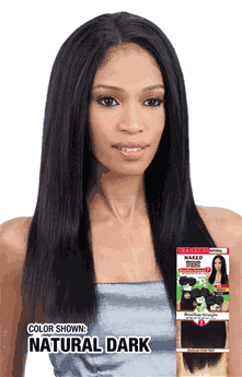 Saga NAKED Brazilian Virgin Remy 100% Human Hair Brazilian Straight Weave 7PCS (10",10",12",12",14",14"+Closure)