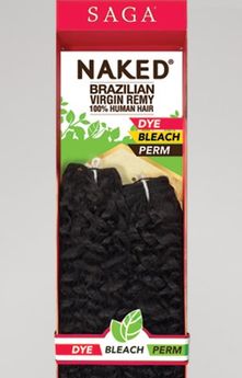Saga Naked Brazilian Virgin Remy - Bohemian 10"