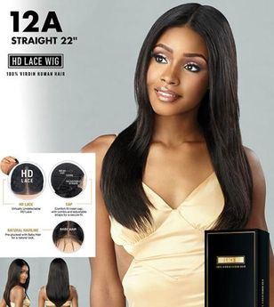 Sensationnel Bare & Natural HD Lace Unprocessed 100% Virgin Human Hair 12A HD Lace Wig Straight 22"