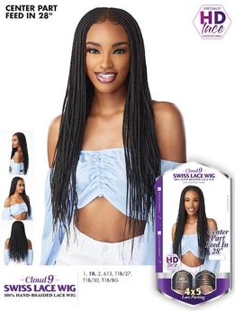 Sensationnel Cloud 9 Swiss HD Lace Wig 100% Hand-Braided Lace Wig 4x5 Lace Parting Center Part Feed In 28" (NEW!!!)