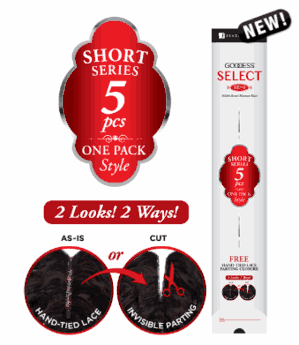 Sensationnel Goddess Select 100% Remi Human Hair Short Series Bohemian 5PCS