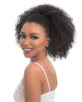 Sensationnel Instant Pony Heat Resistant Fiber Drawstring Natural Afro 18"