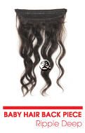 Sensual 100% Human Hair Baby Hair Back Piece Ripple Deep