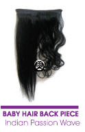 Sensual 100% Indian Remi Human Hair Baby Hair Back Piece Indian Passion Wave