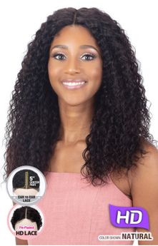 Shake-N-Go girlfriend 100% Virgin Human Hair HD Lace Front Wig Water Curl 18"