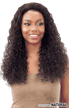 Shake-N-Go girlfriend 100% Virgin Human Hair Lace Frontal Wig Deep Wave 22" GF-D22
