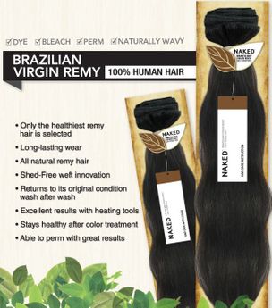 Shake N Go Naked 100% Human Hair Brazilian Virgin Remy Weave Hair 18"