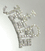 Silver Crystals JESUS LOVES ME Brooch