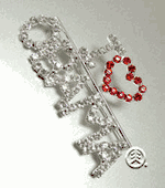 Silver I LOVE OBAMA Brooch Pin