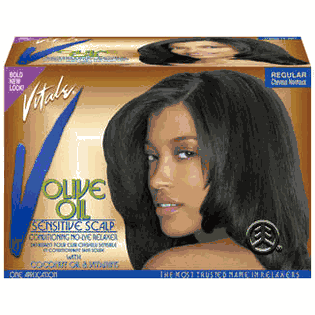 Vitale Olive Oil Sensitive Scalp Conditioing No-Lye Relaxer Kit