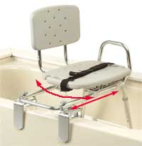 Transfer Bench Tub Mt. Swivel Molded Seat/Back X-Short