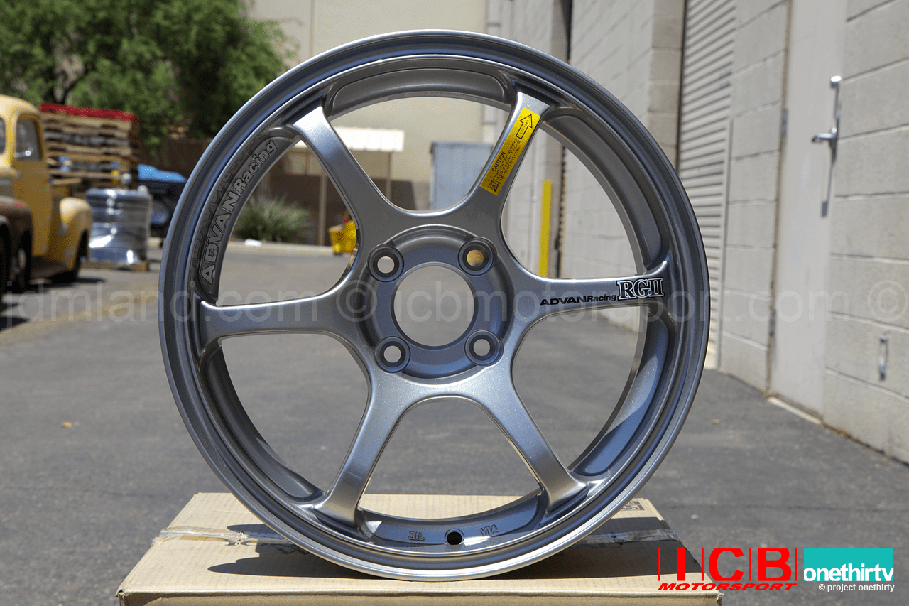 Advan RGII Wheels 15X7 4X100 +35 Offset Silver Concave Face Sold