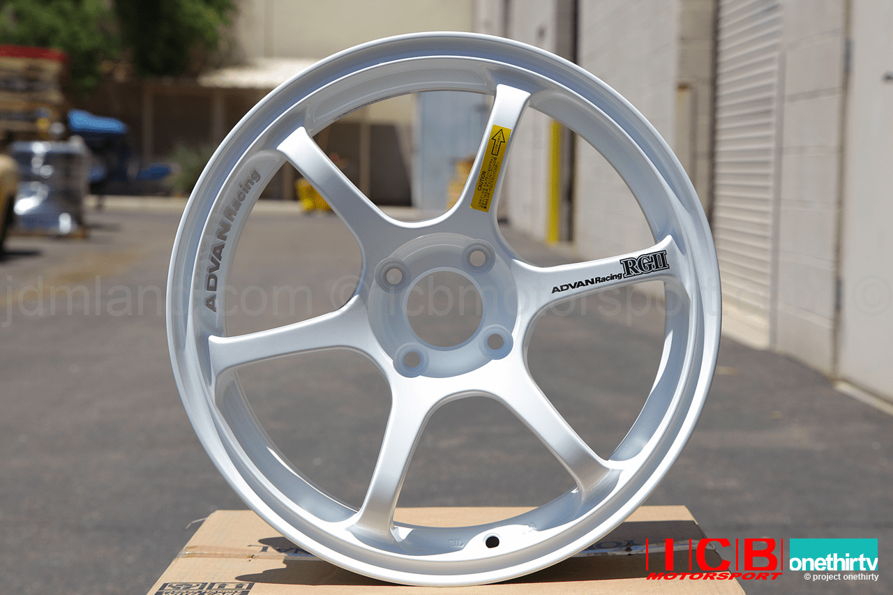 Advan RGII Wheels 16X7 4X100 +35 Offset White Concave Face Sold