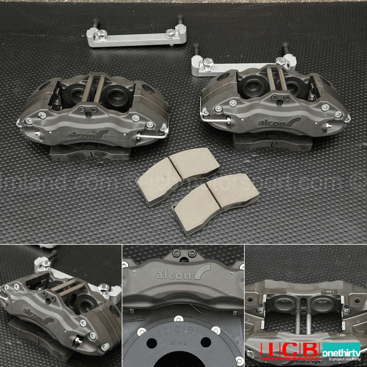 Alcon Forged Calipers | Project Mu SCR Pro 300mm/11.8" Rotors | ICB Rcrew Hat Brake Kit