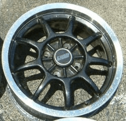 BBR Comp 9 15" Black w/ Polished Lip 4X114.3