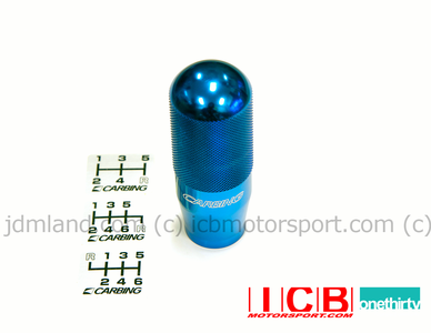 Carbing High Grip Aluminum Shift Knob M10x1.25mm Gun-Metallic Blue Nissan Mitsubishi Mazda Isuzu