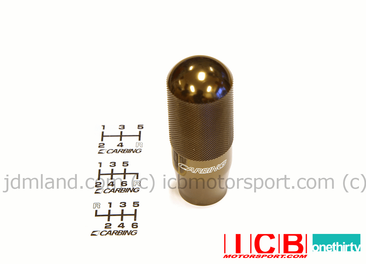 Carbing High Grip Aluminum Shift Knob M10x1.5mm Honda Gun-Metallic Bronze