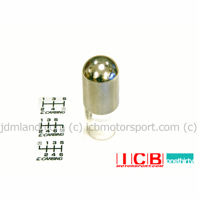 Carbing High Grip Aluminum Shift Knob M10x1.5mm Honda Polished