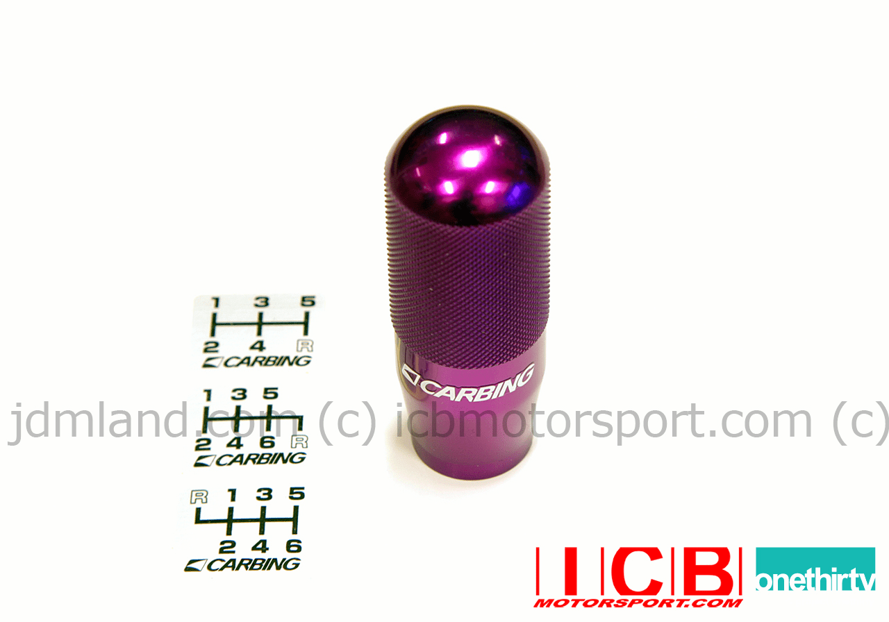 Carbing High Grip Aluminum Shift Knob M10x1.5mm Honda Purple