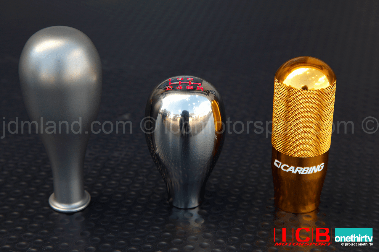 Carbing High Grip Aluminum Shift Knob M12x1.25mm Honda Gold Nissan Toyota Subaru