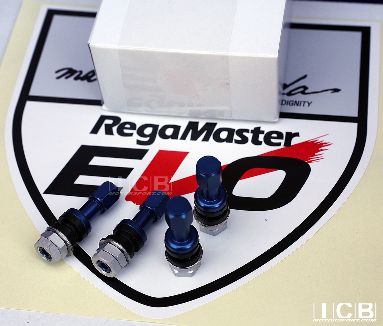 Desmond EVO and II Valve Stems Anodized Blue Set  (4 Valve Stems)