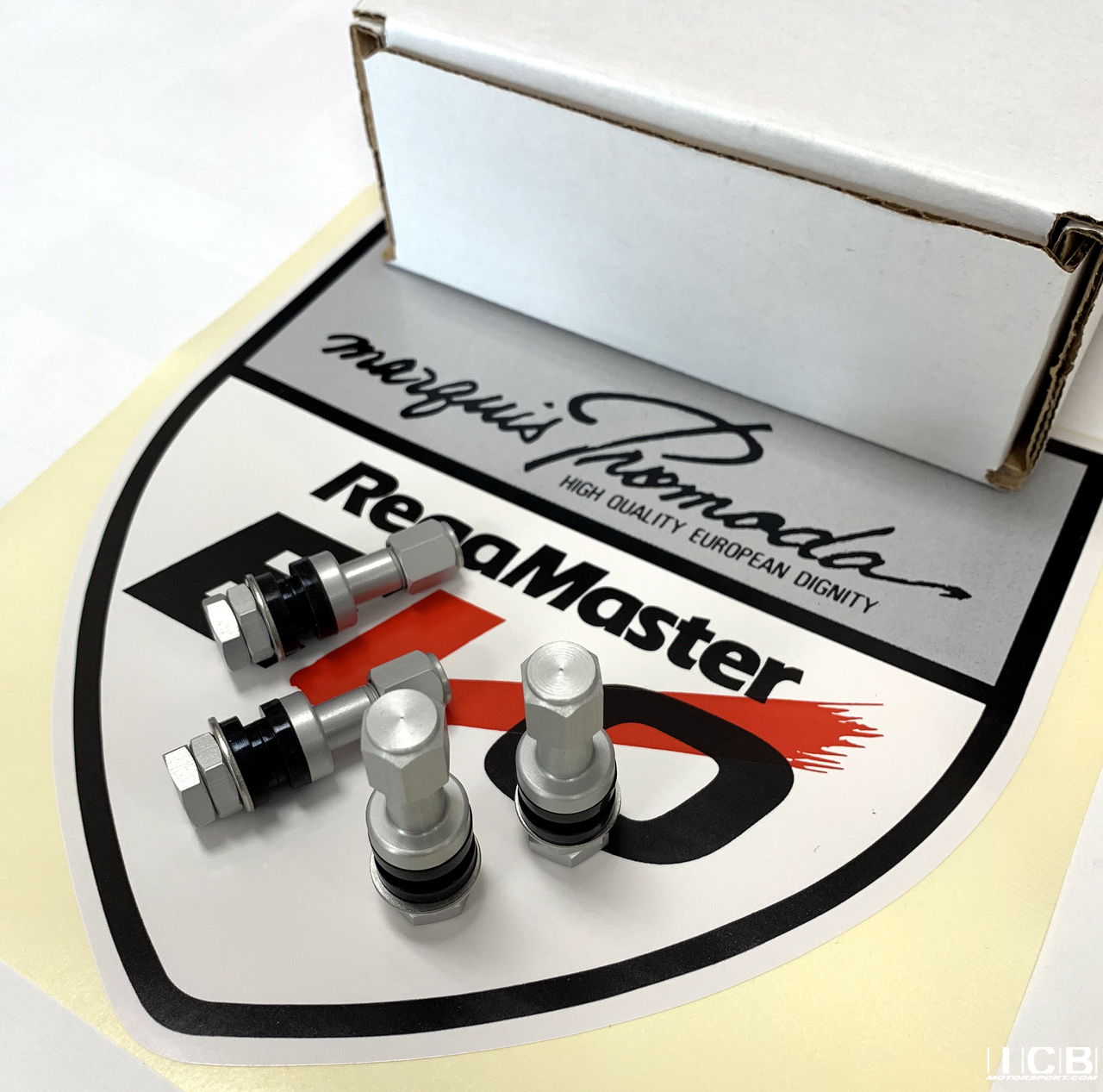 Desmond EVO and II Valve Stems Anodized Silver Set (4 Valve Stems)