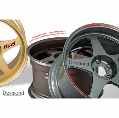 Desmond Regamaster EVO II 17X9.5 5X114.3 +45 Offset Gloss Silver Gunmetal Black Deep Sea Blue NAG Satin Black Bronze Gunmetal Bright II