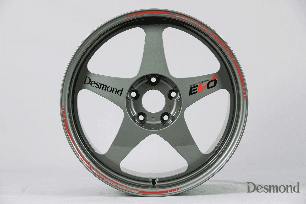 Desmond Regamaster EVO II 18X9.5 5X120 +45 Offset Gloss New Almighty Grey Civic Type R FK8 2017-21 FL5 2023+ Pre-Order