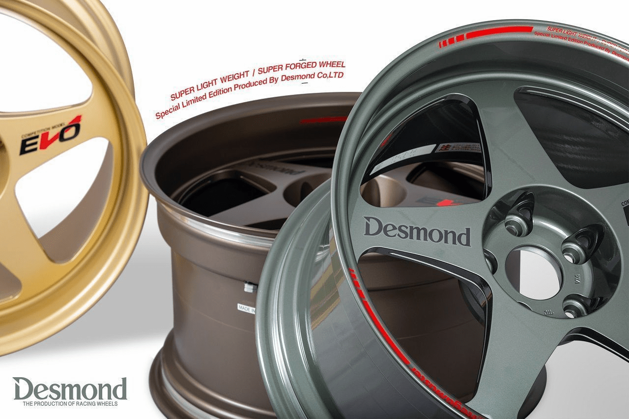 Desmond Regamaster EVO II 5X114.3 19X9.5 +22 & 19X10 +16 Offset GLOSS White, Silver, Gunmetal, Black, Deep Sea Blue, New Almighty Grey SATIN Bronze, Gunmetal, Black, New Almighty Grey, Bright II 