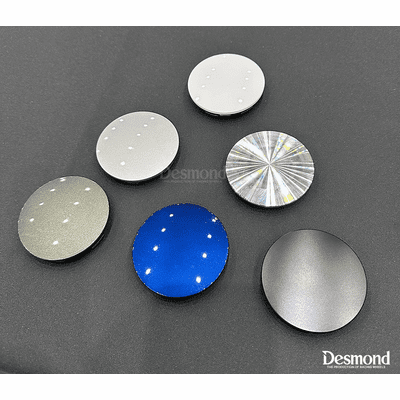 Desmond Regamaster EVO II Flat Center Caps Set of 4 - Gloss Silver Deep Sea Blue New Almighty Grey Satin Bronze Pre-Order