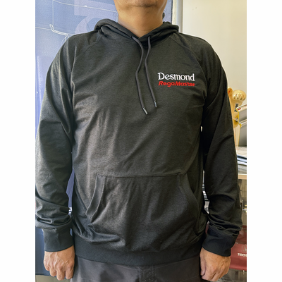 Desmond Regamaster Pullover Hoodie 4" Embroidered Logos White and Red (Free Shipping)