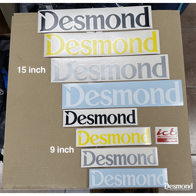 Desmond RegaMaster 9"/15" "Desmond" White / Silver / Yellow / Black Decals Free Shipping