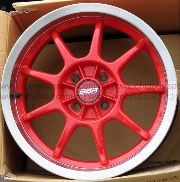 Enkie BBR Red with Polished Lip 16" 4X100 - SOLD