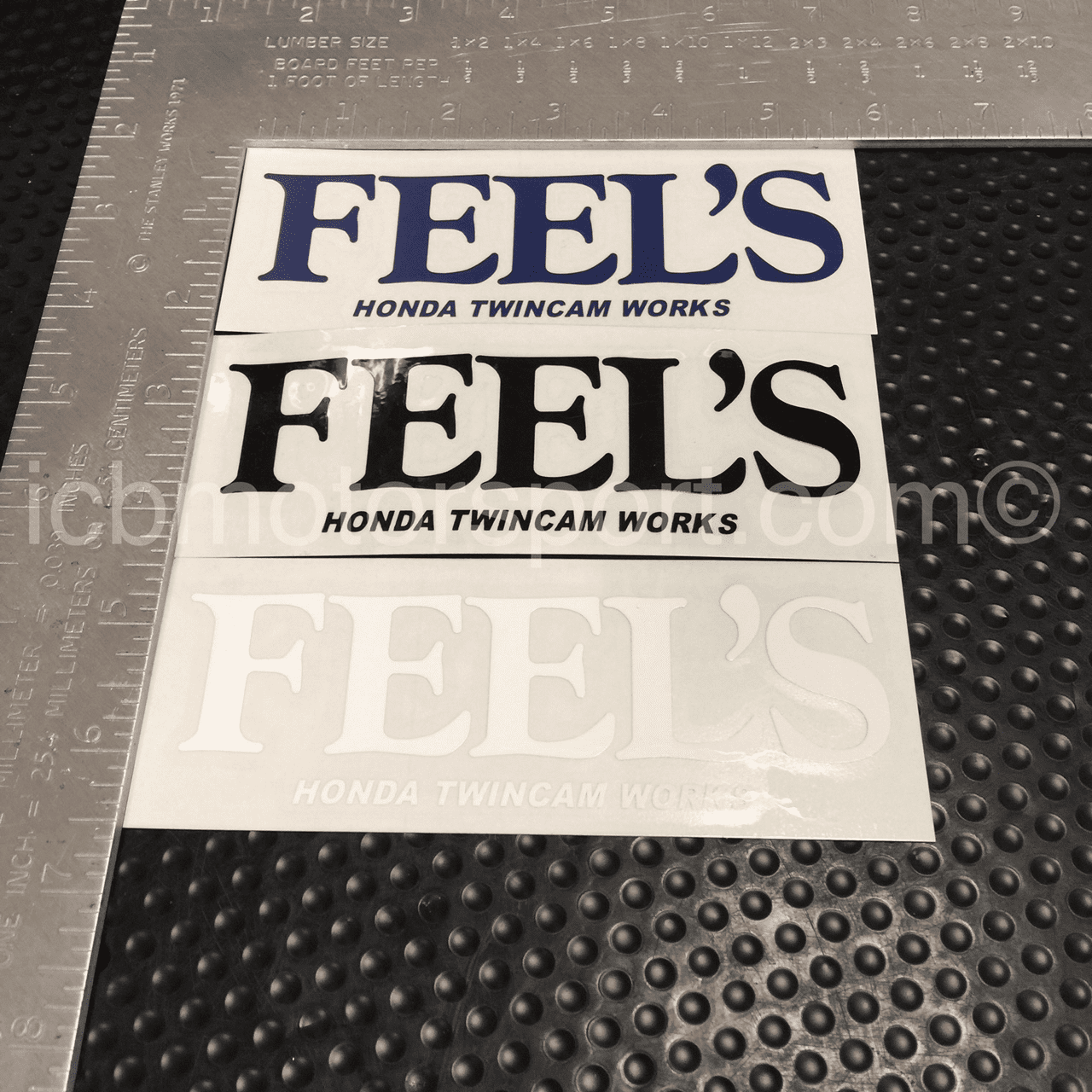 Feel's Honda TwinCam 5.5" Decal (Blue/Black/White) - Free Shipping