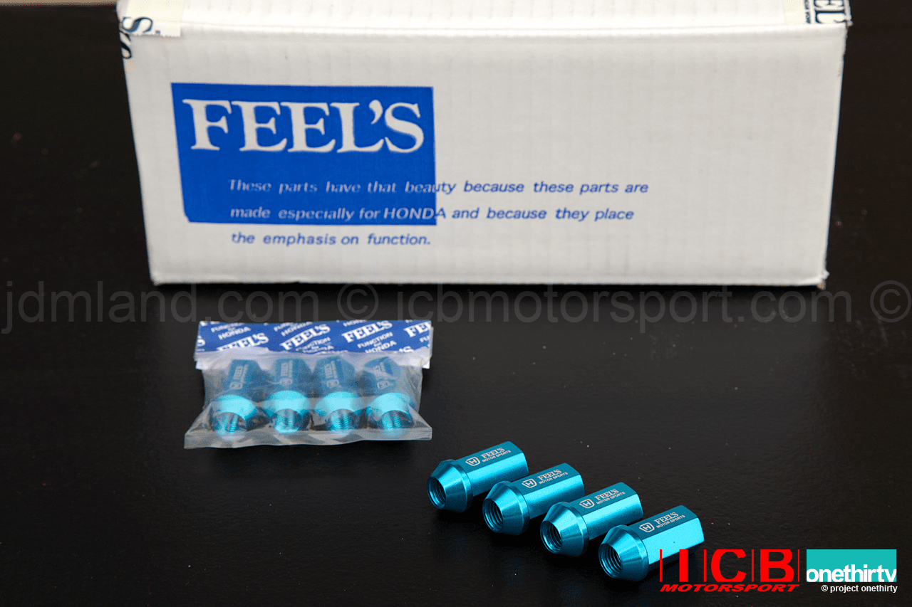 Feel's Honda TwinCam Lug Nuts Anodized Blue Close End 12X1.50mm 