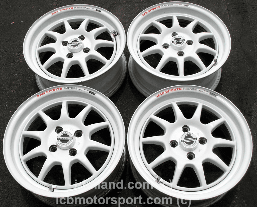 Gab Sports 15" 4X100 ALL WHITE - SOLD!