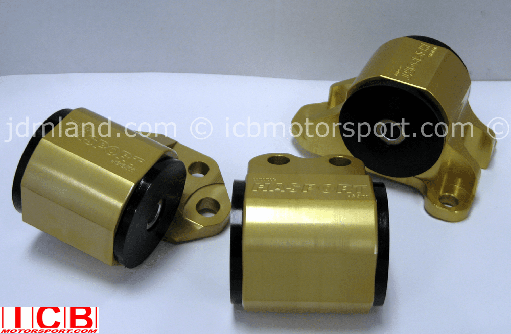 Hasport DCSTK Billet B18C Mount Kit Civic EG / Del Sol / Integra DC2 - Gold / Blue