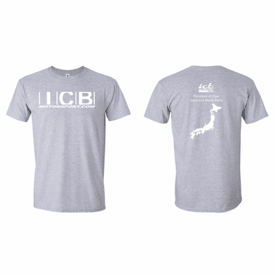 ICB MOTORSPORT "Purveyor of Fine Japanese Made Parts" V2.2 Sports Grey T-Shirt  Free Shipping