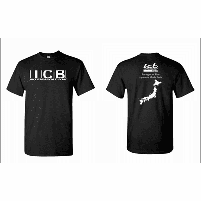 ICB MOTORSPORT "Purveyor of Fine Japanese Made Parts" V2.2 Black T-Shirt  Free Shipping
