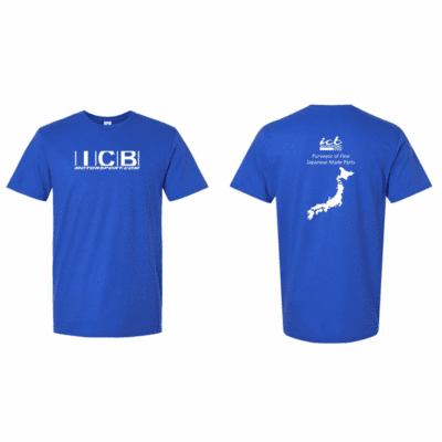 ICB MOTORSPORT "Purveyor of Fine Japanese Made Parts" V2 Royal Blue T-Shirt  Free Shipping