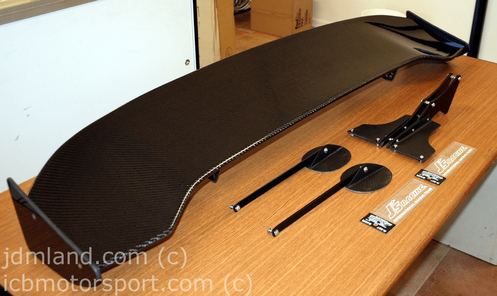 J's Racing 3D GT Wing Wet Carbon 1350mm Civic EK9 SiR Type R Hatchback 96-00 DGW1-H5 Pre-Order
