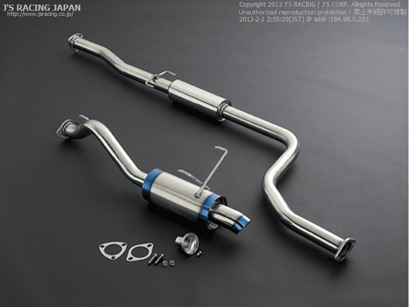 J's Racing C304 Stainless Steel Cat-Back 60RS w/ Dolphin Tip Civic EG6 Hatchback